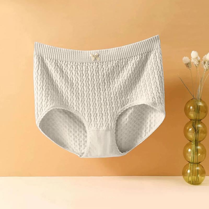 High-Waisted Bow Tie Panty(5 Pairs) - Skin - 4XL - image 16