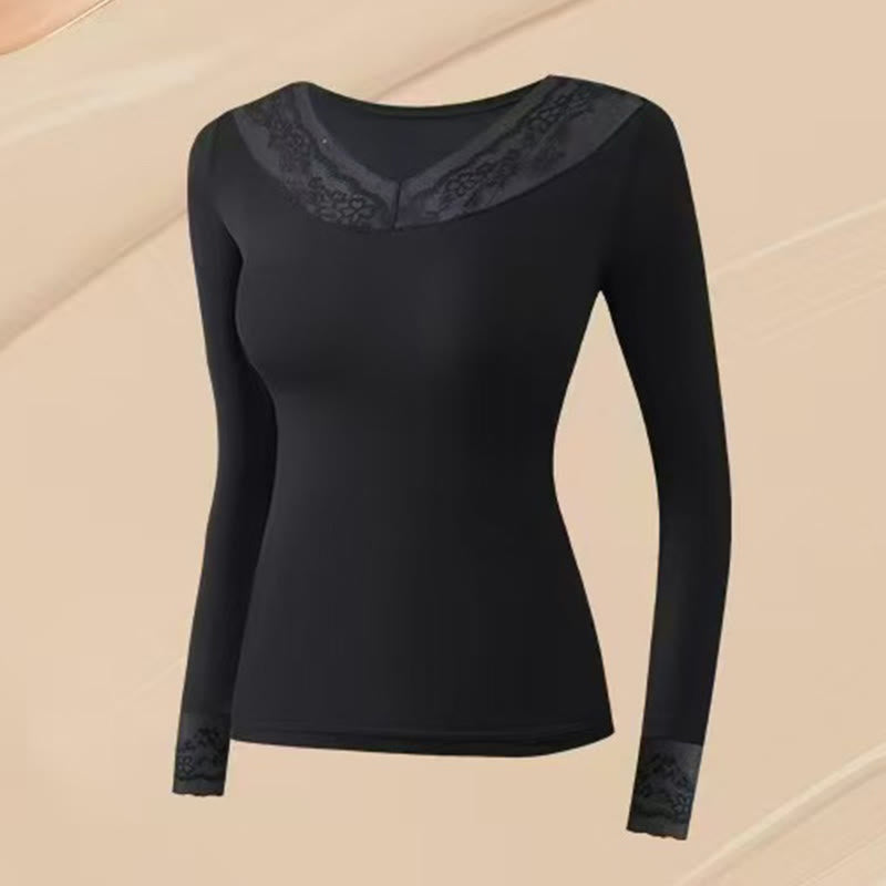 Plusock Camellia Fragrance Infused Base Layer Top - Black - XL - Top - image 6
