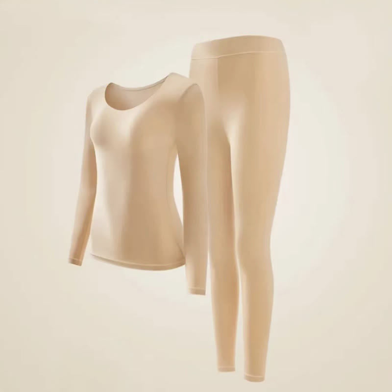 Plusock Camellia Essence Warming Base Layer Top - Nude - XL - A Set - image 16