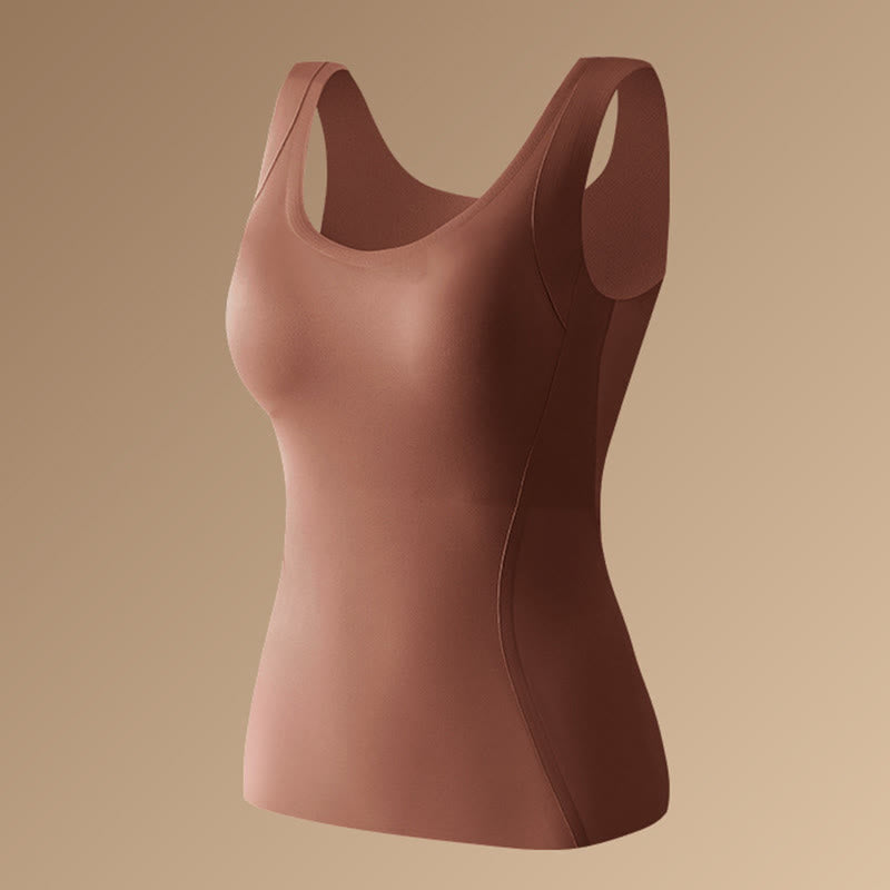 Natural Camellia Aroma Base Layer Vest - Coffee - 2XL - image 13