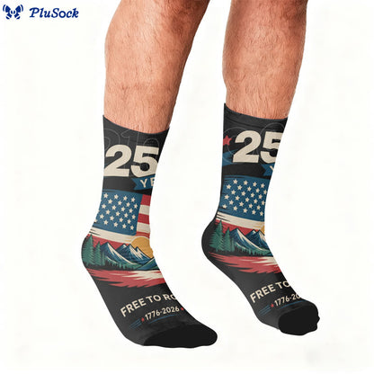 United States Alphabet Quarter Socks - image 1