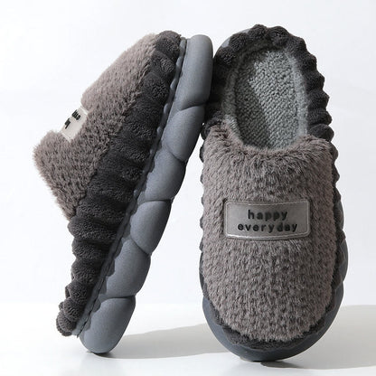 Plus Size Happy Everyday Slippers - Grey - EU46-47(US9-10) - image 4
