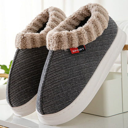 Plusock Plus Size Soft Plush Slippers - Grey - EU43-44(US9-10) - image 8