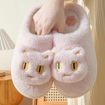 Plusock Plus Size Cute Cartoon cat Slippers - Pink - EU44-45(US10-11) - image 5
