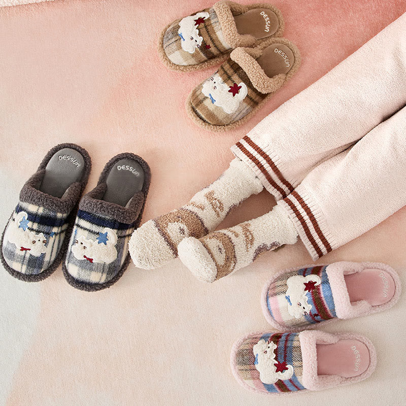 Plusock Plus Size Cute Cat Slippers - image 0