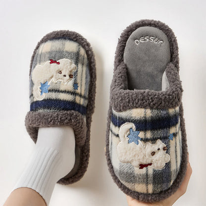 Plusock Plus Size Cute Cat Slippers - Grey - EU43-44(US9-10) - image 6