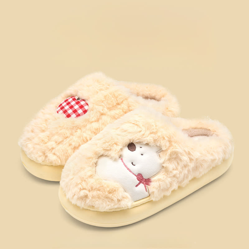 Plusock Plus Size Plush Puppy Slippers - Yellow - EU44-45(US10-11) - image 10