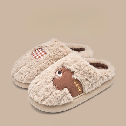 Plusock Plus Size Plush Puppy Slippers - Coffee - EU44-45(US10-11) - image 8