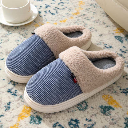 Plusock Plus Size Thick Fleece Lining Slippers - Grey - EU46-47(US11-12) - image 11