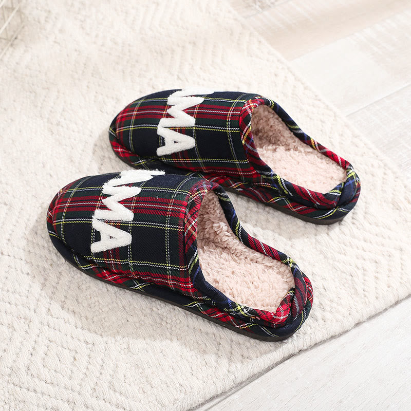 Plusock Plus Size Scottish Tartan Slippers - Blue - EU44-45(US10-11) - image 3