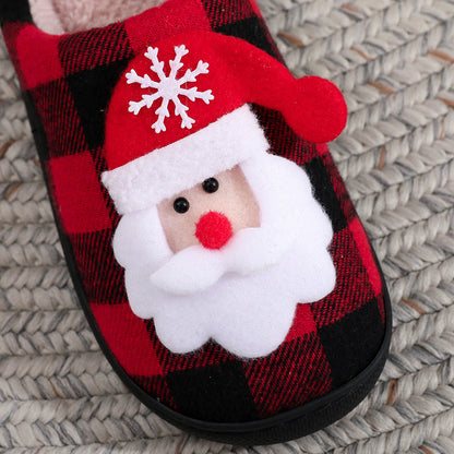 Plus Size Checkered Santa Claus Slippers - image 6