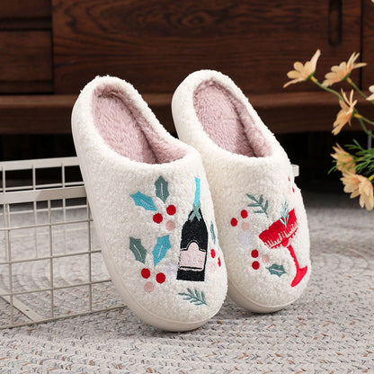 Plus Size Berry Wine Glass Slippers - White - EU44-45(US10-11) - image 2