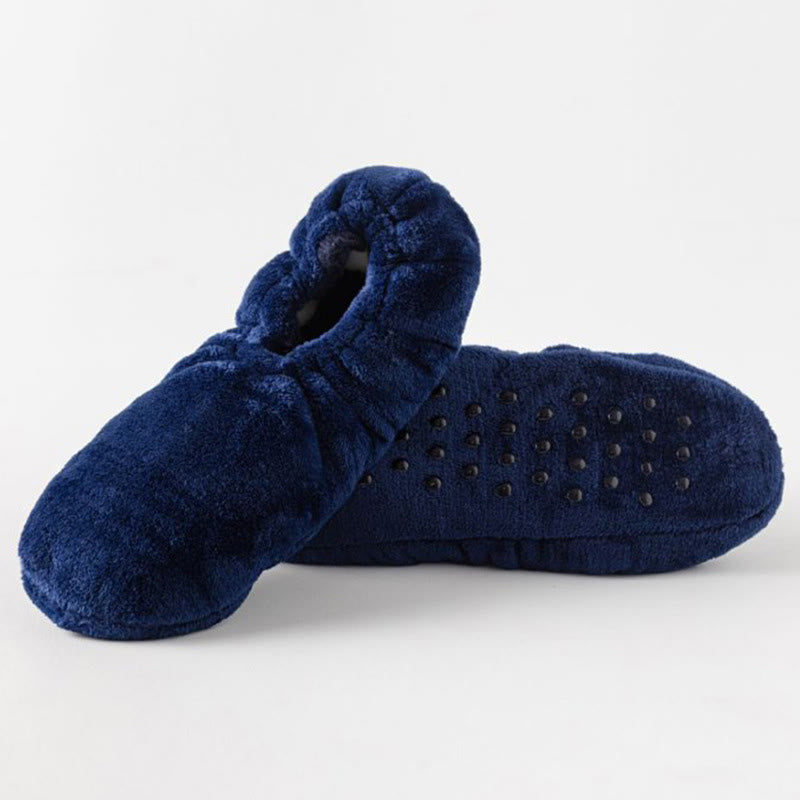 Plus Size Cozy Winter Warmth Slipper Socks - Navy Blue - EU46-48(US12-13) - image 7
