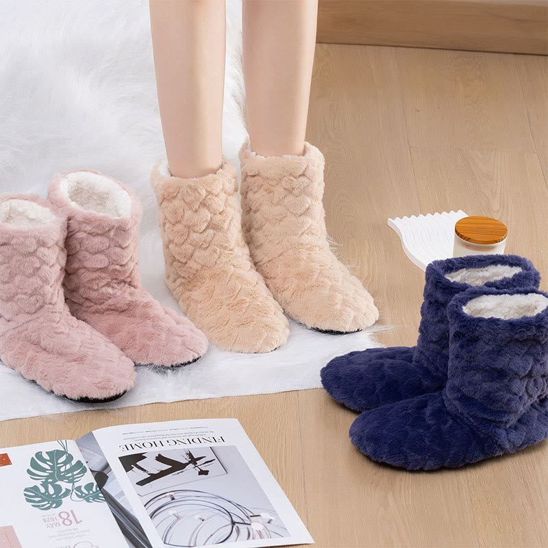 High Top Solid Color Slipper Socks - image 0