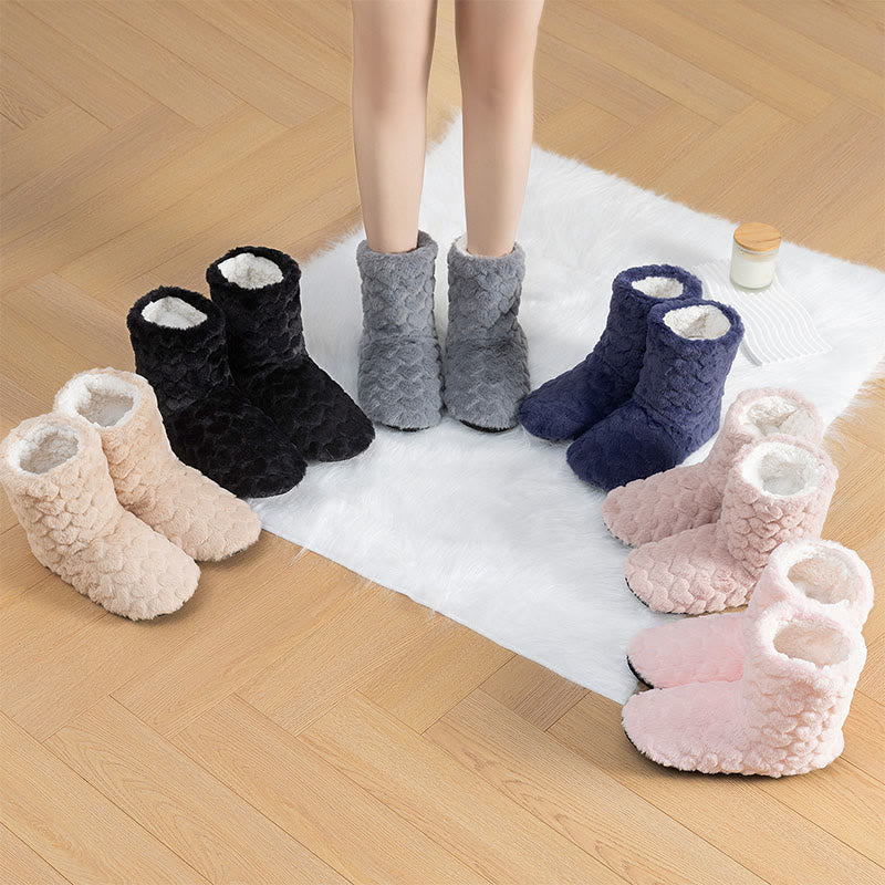 High Top Solid Color Slipper Socks - image 3
