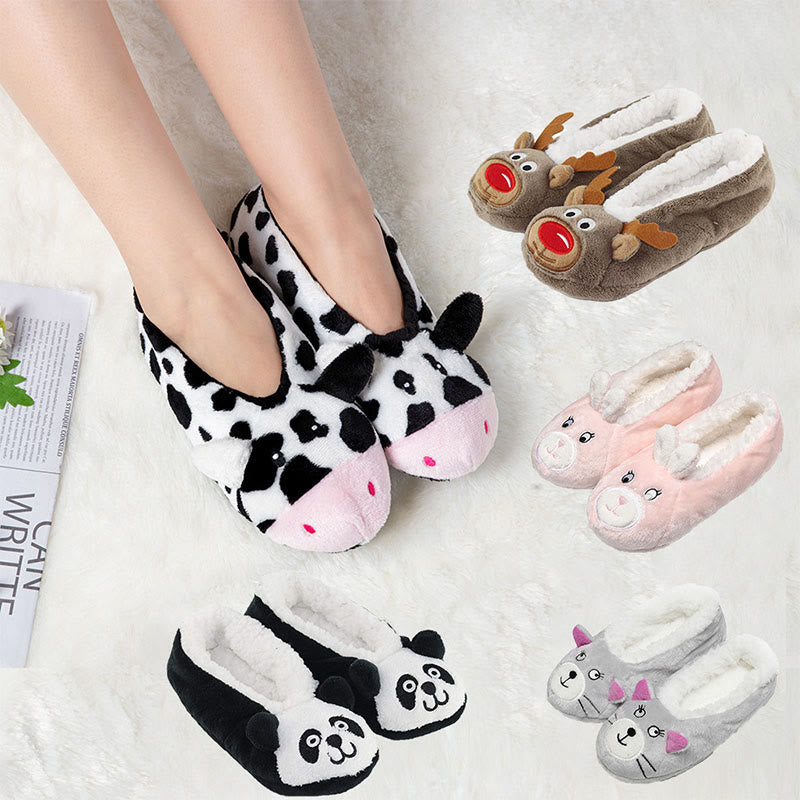 Panda Rabbit Cat Deer Slipper Socks - image 0