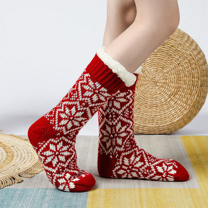 Christmas Snowflakes Slipper Socks - image 1