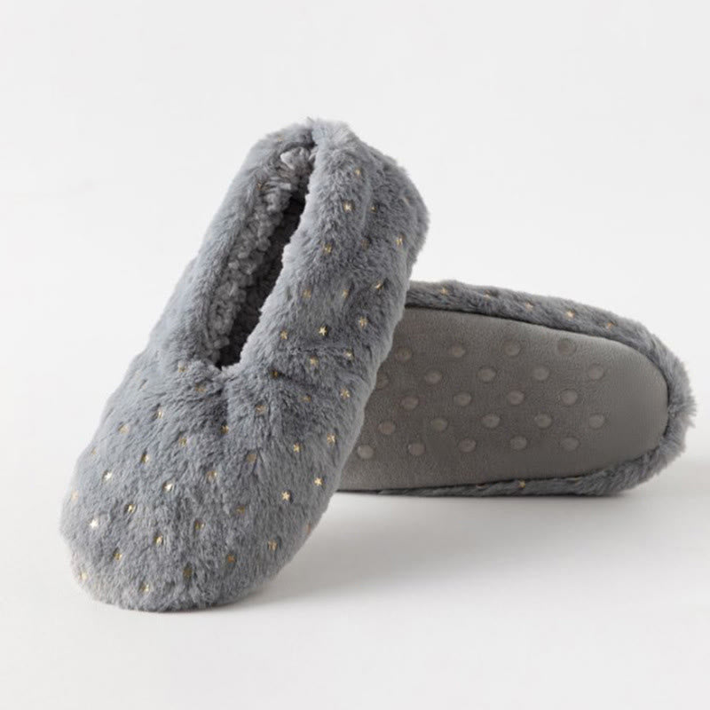 Plus Size Stamping Dots Slipper Socks - Grey - EU41-43(US7.5-9) - image 13