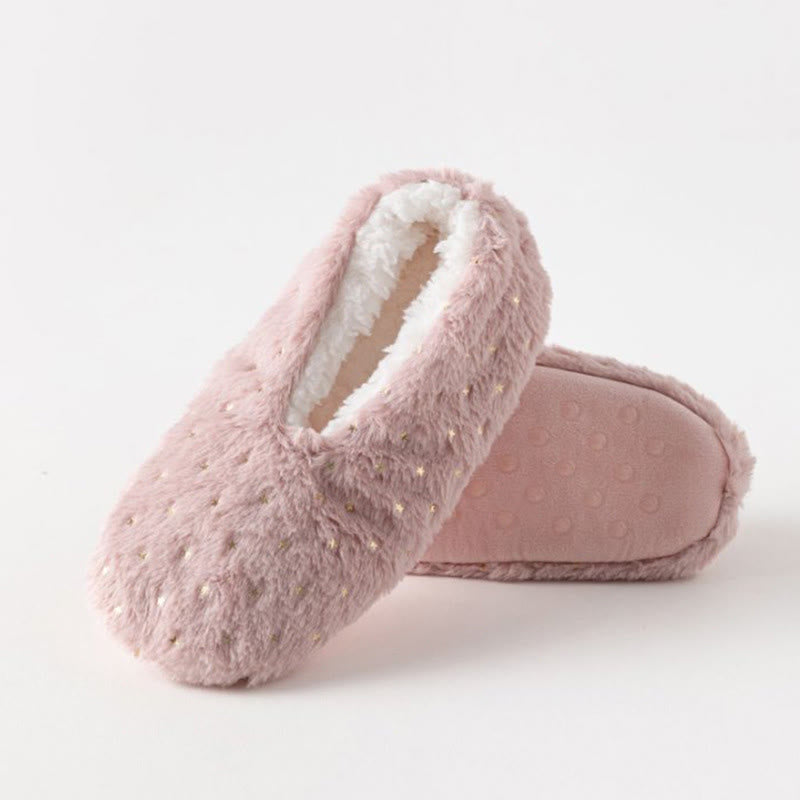 Plus Size Stamping Dots Slipper Socks - Pink - EU41-43(US7.5-9) - image 11