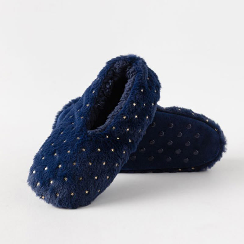Plus Size Stamping Dots Slipper Socks - Navy Blue - EU41-43(US7.5-9) - image 12