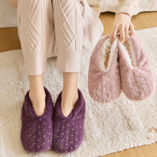 Plus Size Stamping Dots Slipper Socks - image 0