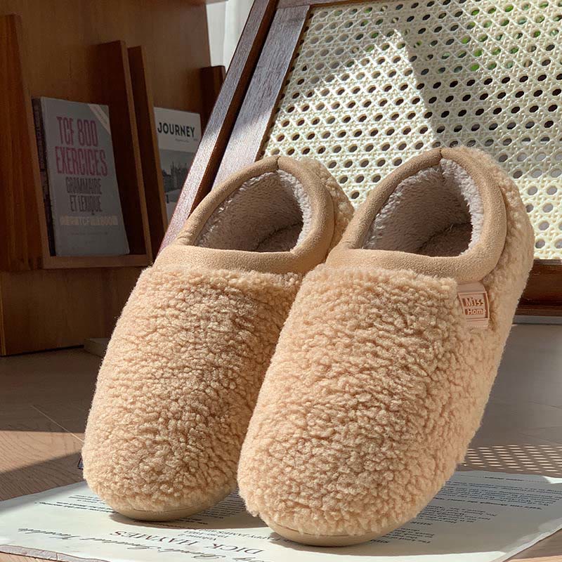 Plus Size Soft Sole Winter Slippers - Camel - EU46-47(US11-12) - image 10