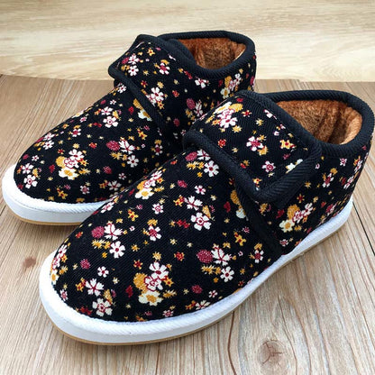 Plus Size Flower Plant Leopard Print Slippers - image 0