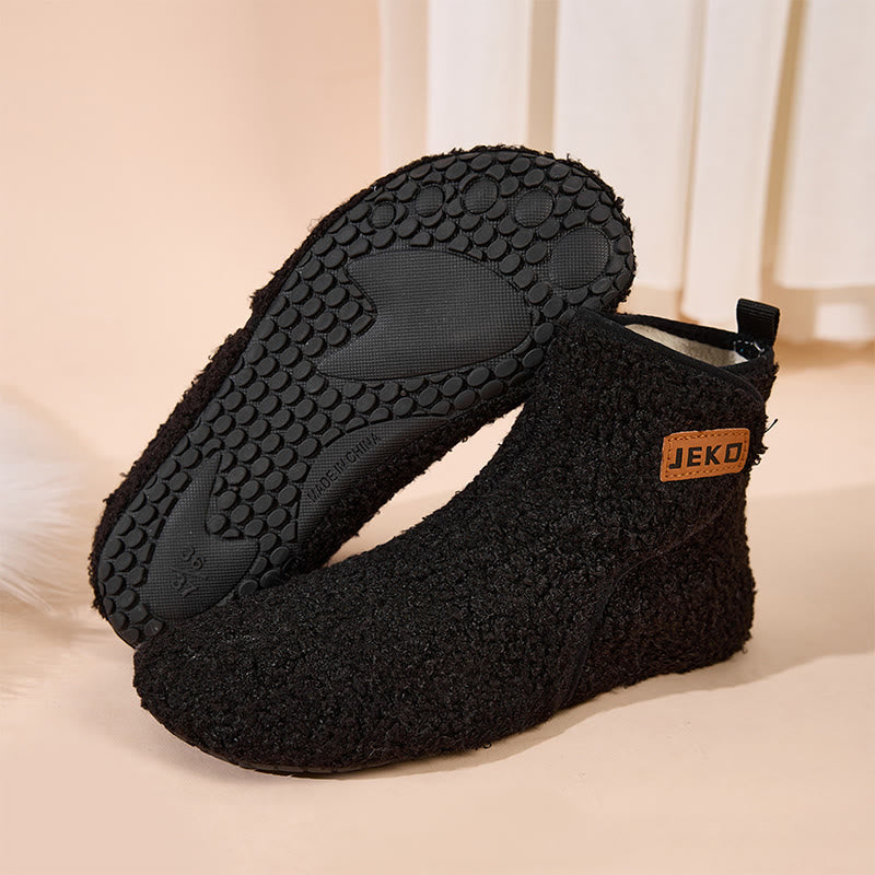 Plus Size Solid Color Velcro Slippers - image 10