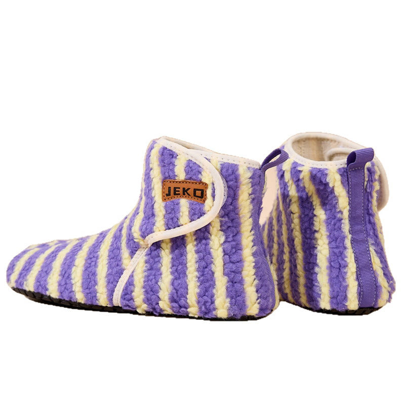 Plus Size Stripe Slippers - Purple - EU42-43(US8.5-9) - image 9