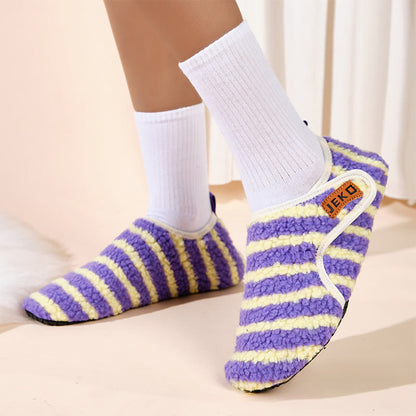 Plus Size Velcro Stripe Slippers - image 5