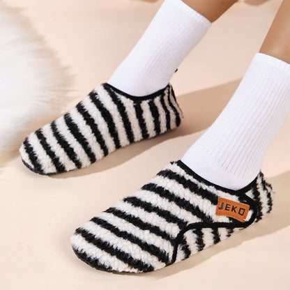 Plus Size Velcro Stripe Slippers - image 2