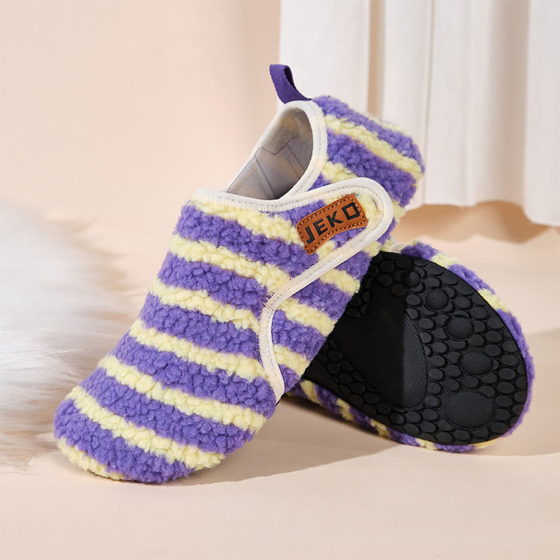 Plus Size Velcro Stripe Slippers - image 12
