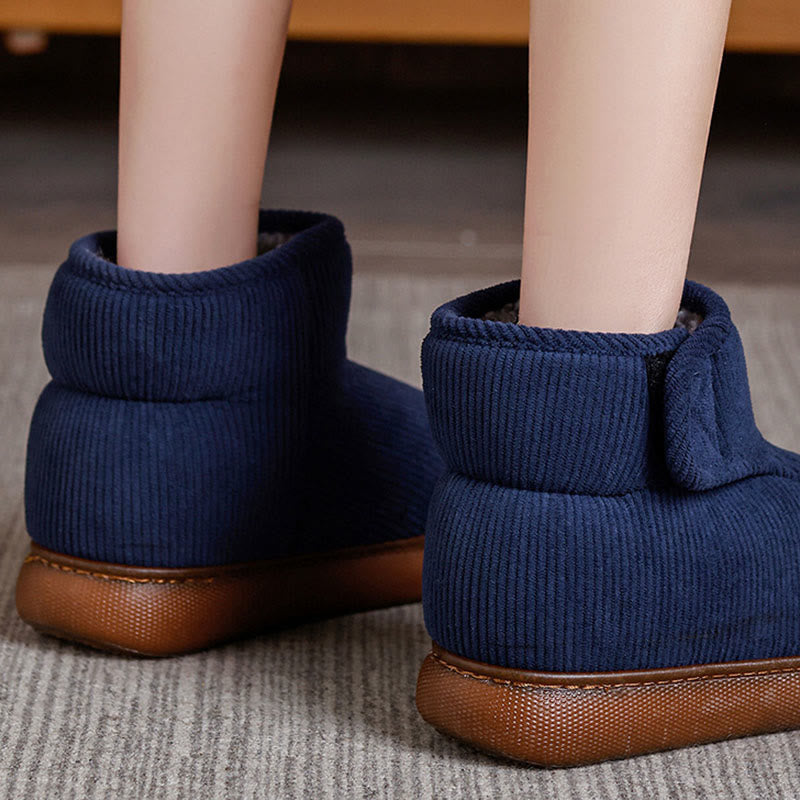 Plus Size Fleece Lined Velcro Slippers - image 4