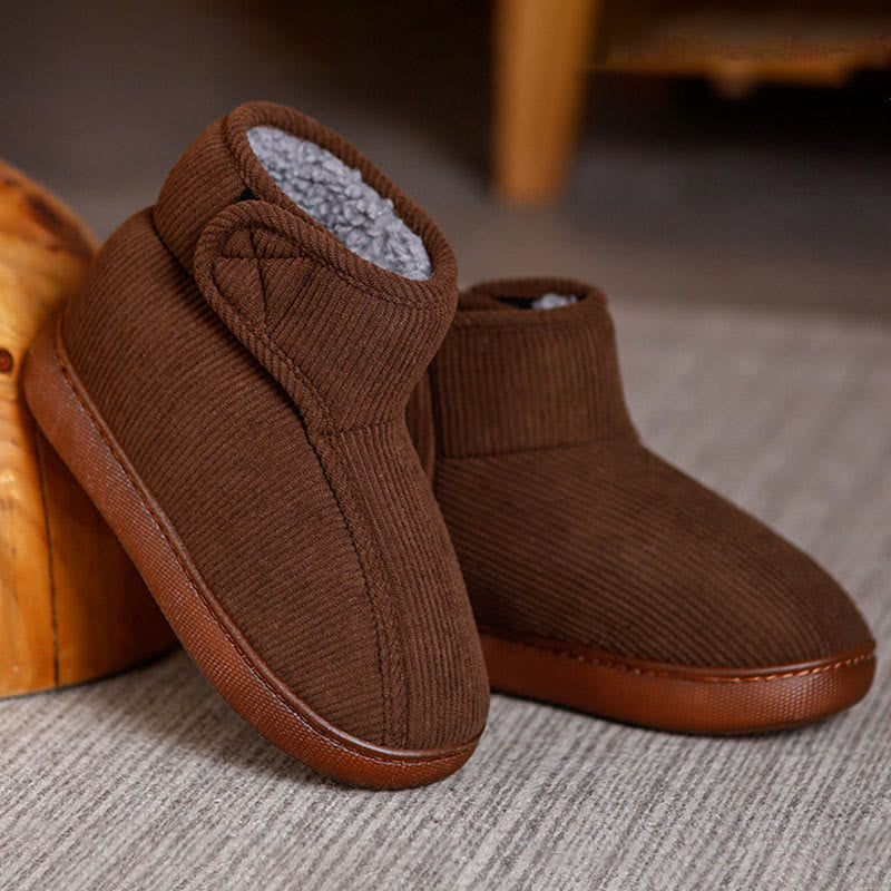 Plus Size Fleece Lined Velcro Slippers - image 8