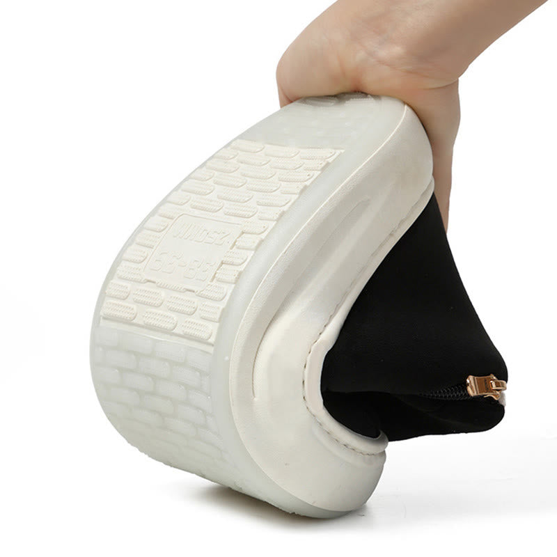Plus Size Wide Zippper Slippers - image 4