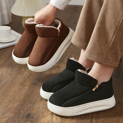 Plus Size Wide Zippper Slippers - image 0