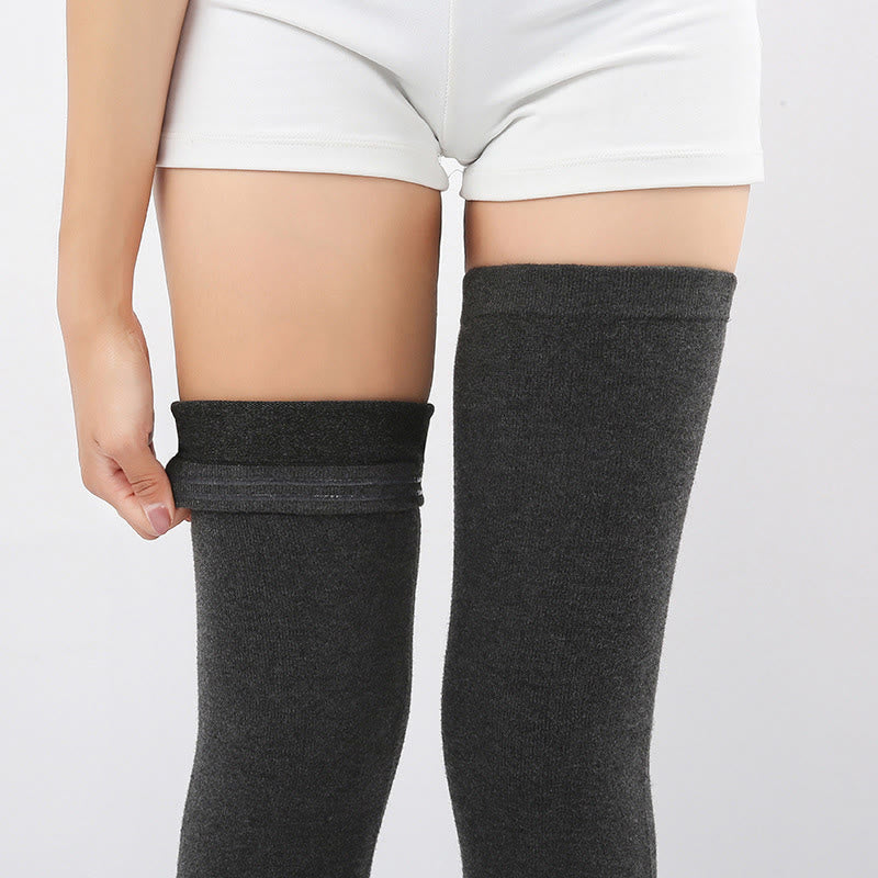 Plusock Solid Color Long Thigh Sleeves - image 10