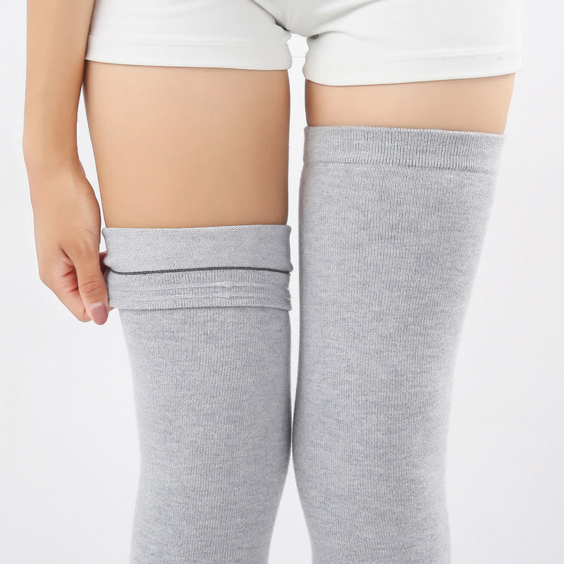 Plusock Solid Color Long Thigh Sleeves - image 12