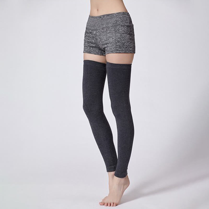 Plusock Solid Color Long Thigh Sleeves - image 3