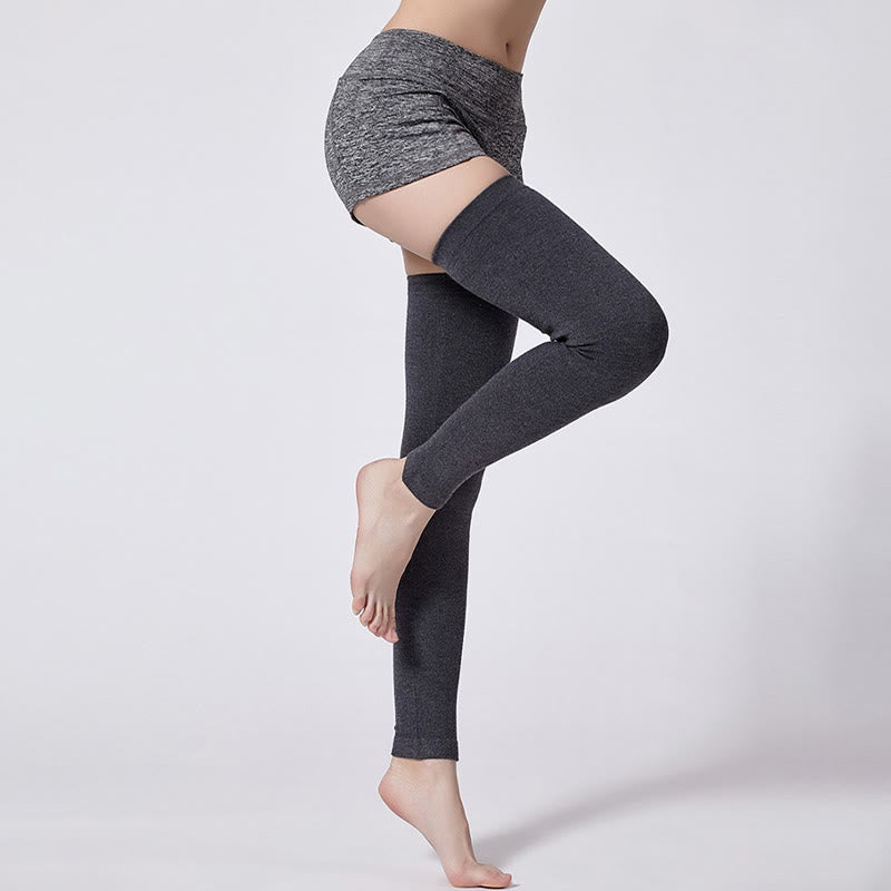 Plusock Solid Color Long Thigh Sleeves - image 4