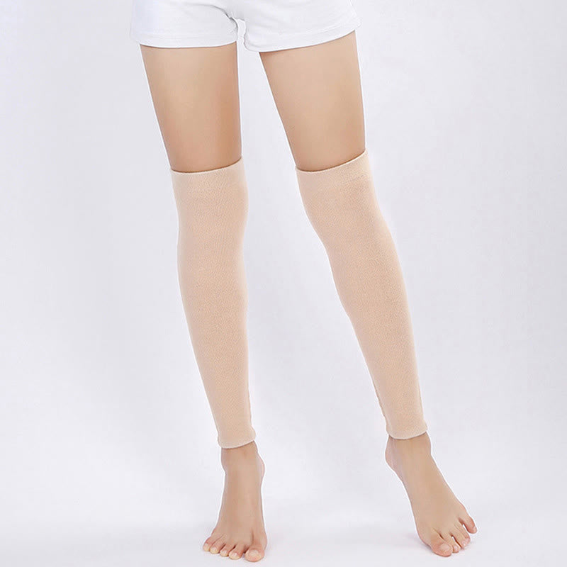 Plusock Solid Color Knee Sleeves - Nude - XL - image 2
