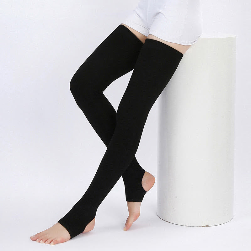 Plusock Smooth Stirrup Thigh Sleeves - Black - XL - image 0
