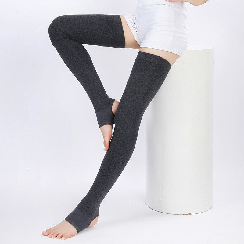 Plusock Smooth Stirrup Thigh Sleeves - Dark Grey - XL - image 4