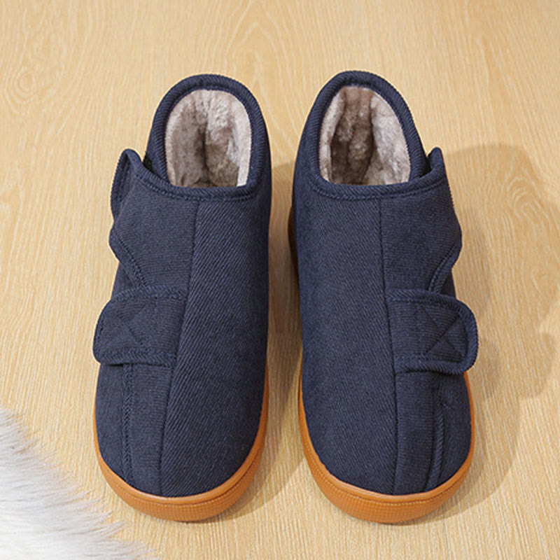 Plus Size Velcro Loose Slippers - Blue - EU47-48(US12-12.5) - image 13