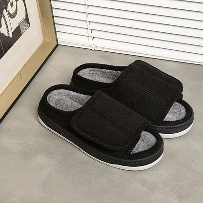Plus Size Durable Sole Slippers - Black - EU48-49(US12.5-13) - image 14