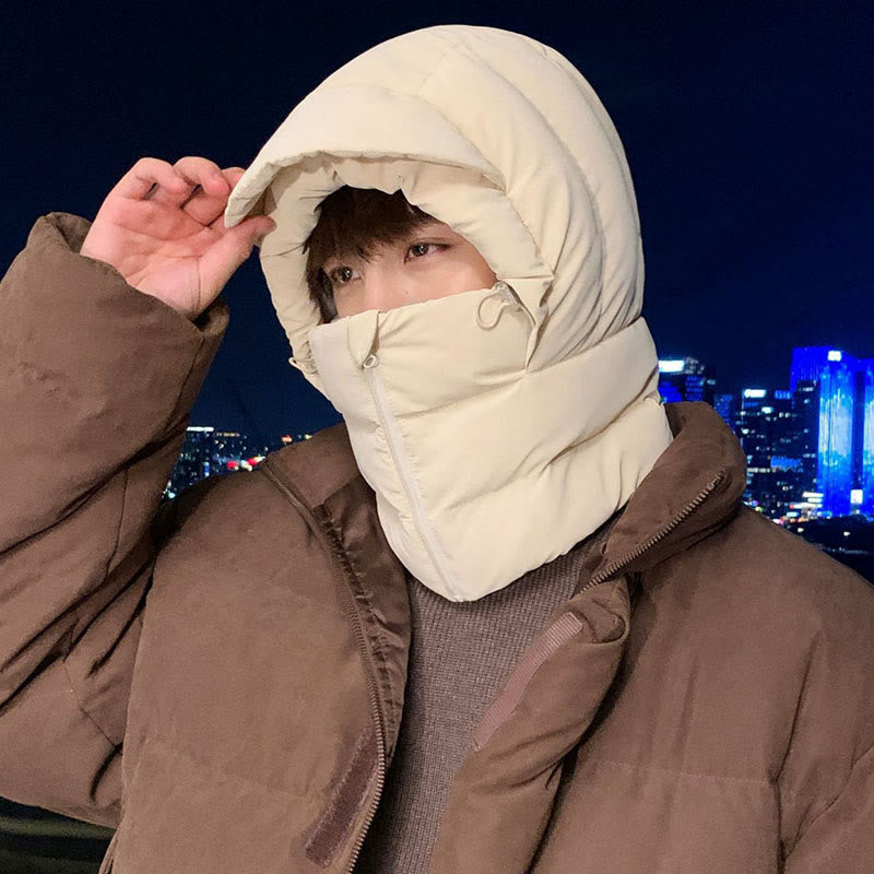 Winter Fleece Lined Hooded Scarf - image 0