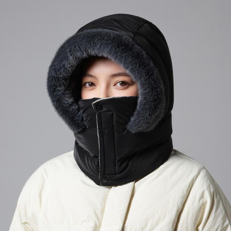 Solid Color Hooded Scarf - image 6