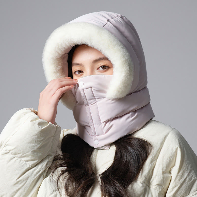 Solid Color Hooded Scarf - image 3