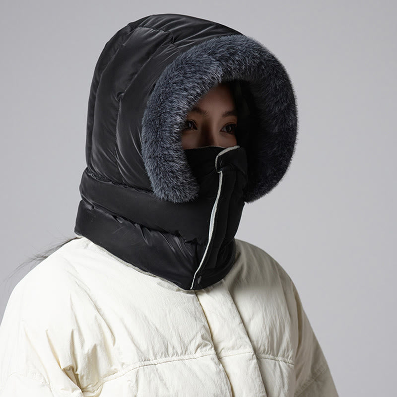 Solid Color Hooded Scarf - image 9