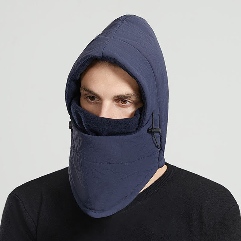 Windproof Outdoor Riding Hooded Scarf - Blue - One Size - image 2